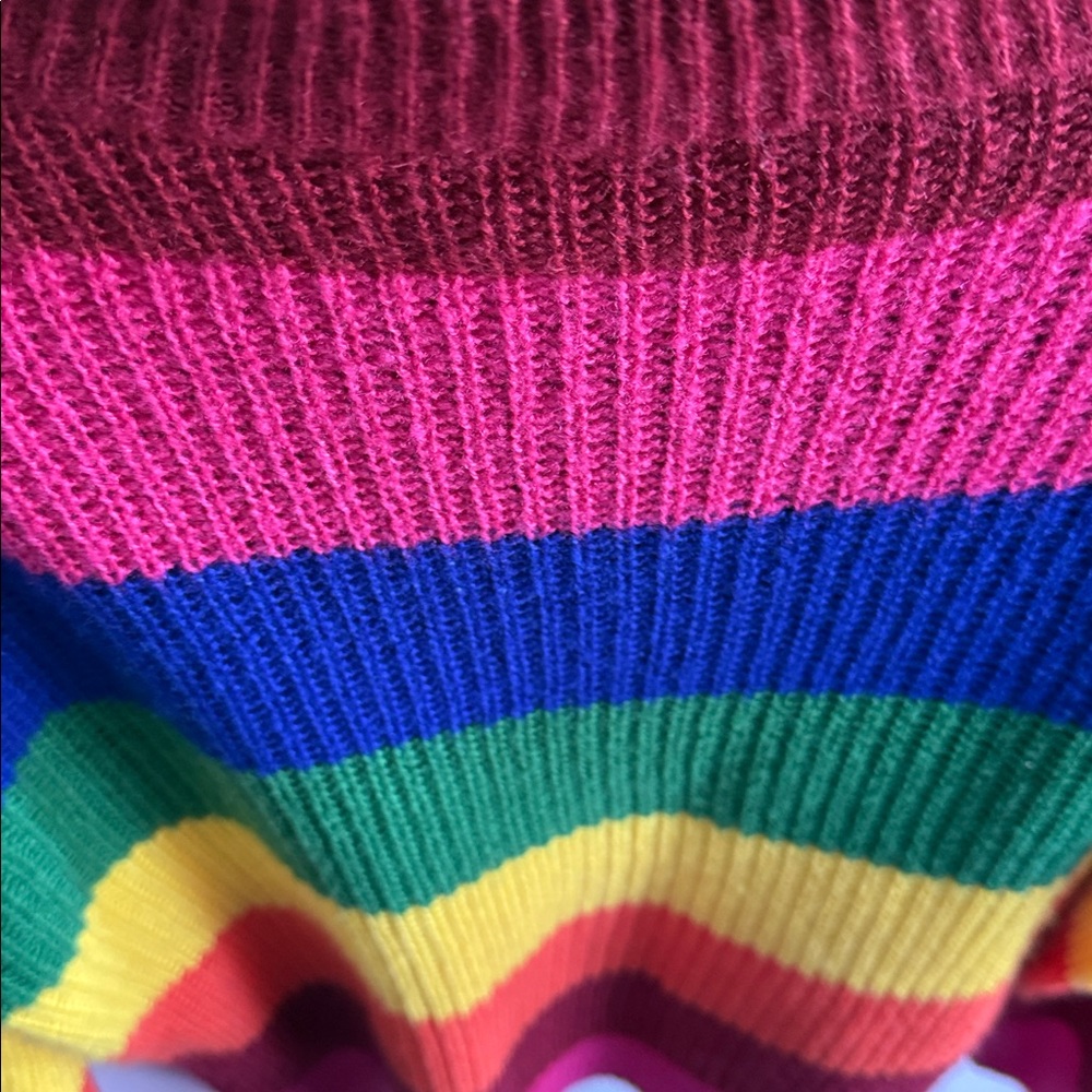 Colorful Striped Women's Sweater - Picture 4 of 4
